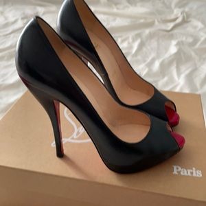 Christian Louboutin peep toe pumps